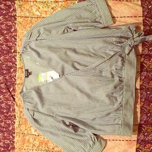 Blue and White striped blouse